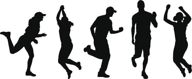 一个人的矢量剪影。素材图片