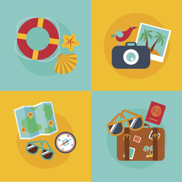 旅行的概念和横幅，夏天图片下载