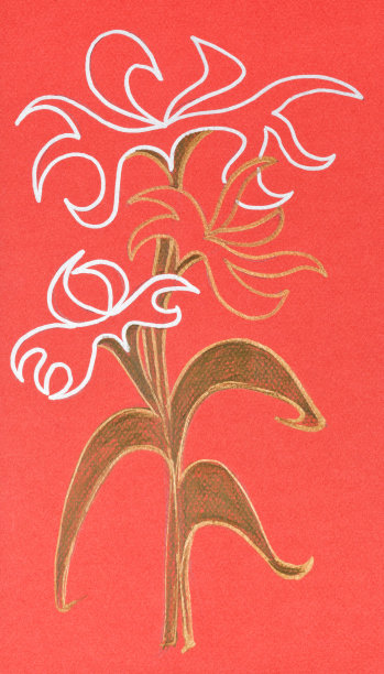 抽象的花朵点缀素材图片