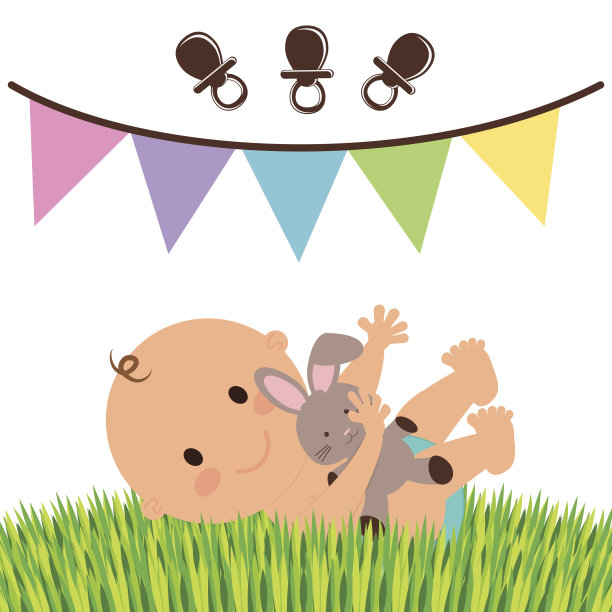 宝贝设计，矢量插图。图片下载