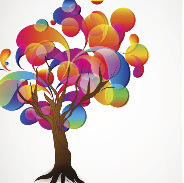 向量抽象树背景。图片下载