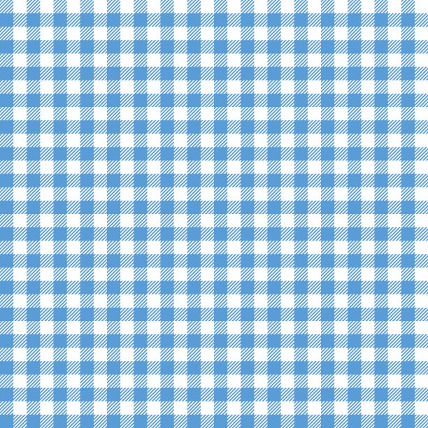 蓝格子桌布图案。图片下载