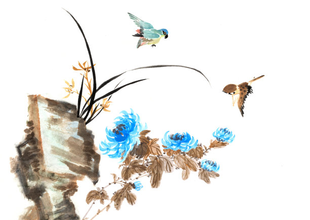 花鸟插画素材ID：138437494