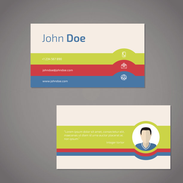 带有照片的双面名片图片下载