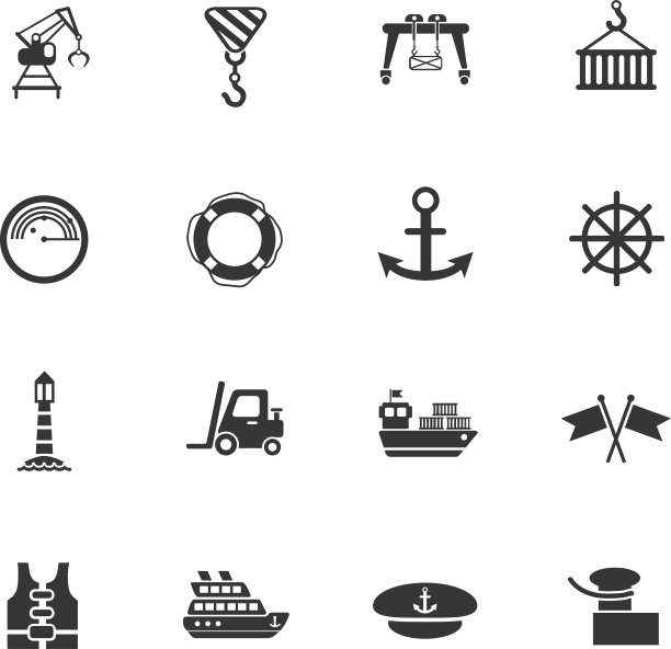 港口网络图标图片下载