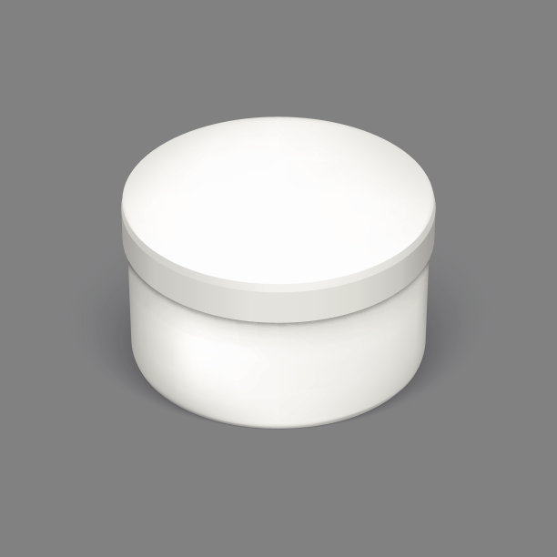 现实的圆形包装盒的产品。图片下载