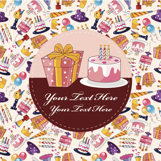 卡通生日贺卡图片下载