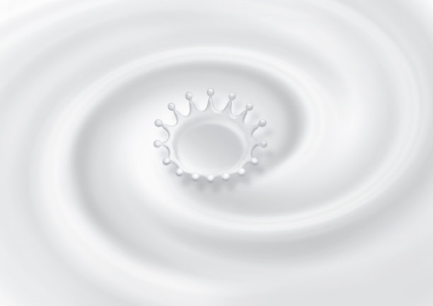 牛奶皇冠插图。图片下载