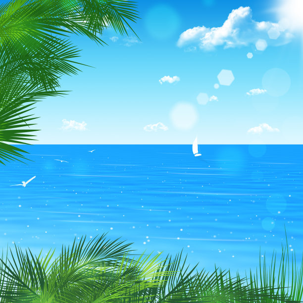 放松在热带地区素材图片