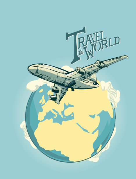坐飞机环游世界图片下载