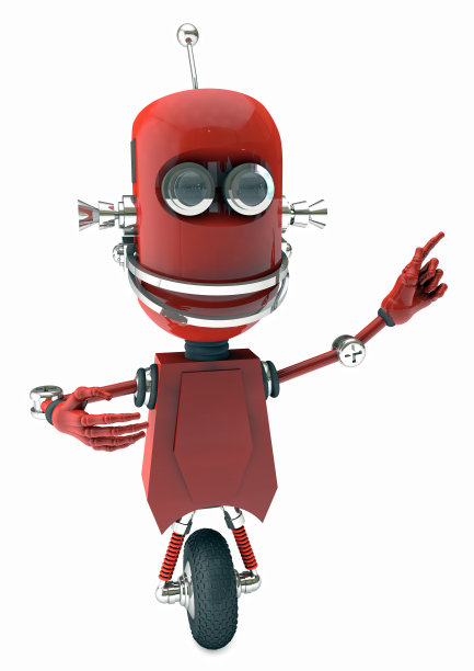 友善的机器人指着什么东西图片下载