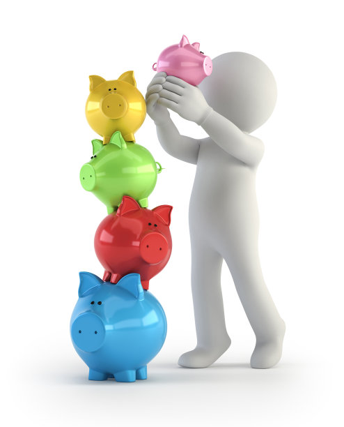 3d小人-平衡小猪图片下载