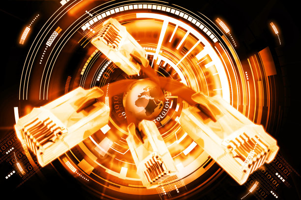 网络电缆的数字插图图片下载