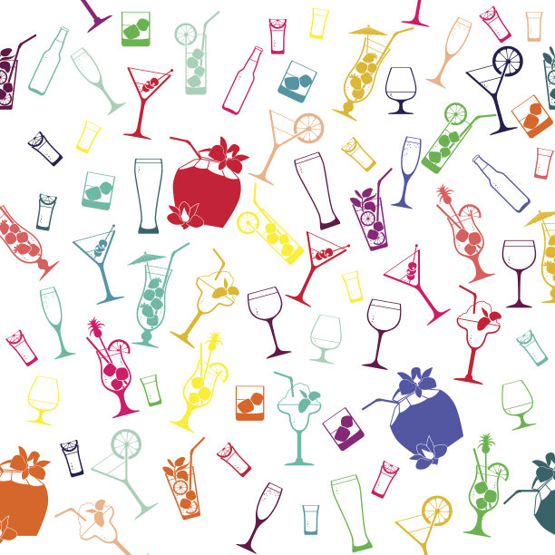 鸡尾酒的模式图片下载