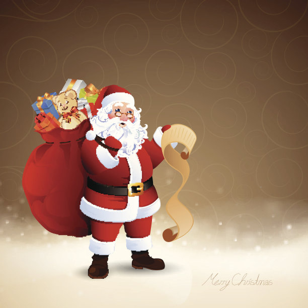 向量圣诞老人图片下载