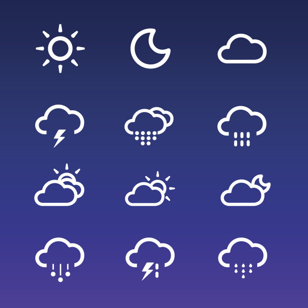 天气图标适合任何用途。向量EPS10。图片下载