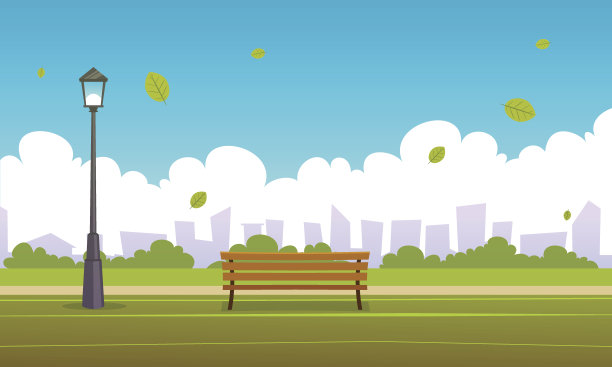 夏天城市公园素材图片