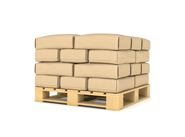 大纸袋的渲染放在托盘上图片下载