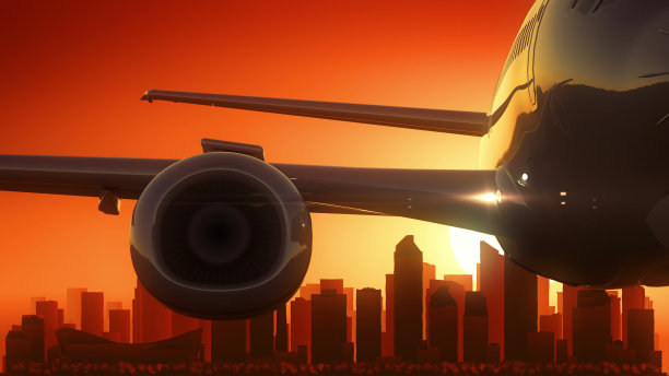 加拿大阿尔伯塔卡尔加里地平线日出起飞图片下载