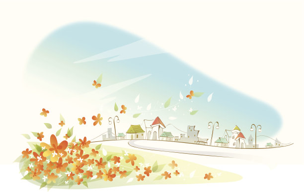 城市附近鲜花的特写图片下载