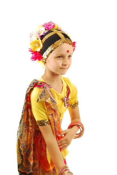 印度舞蹈小女孩图片下载