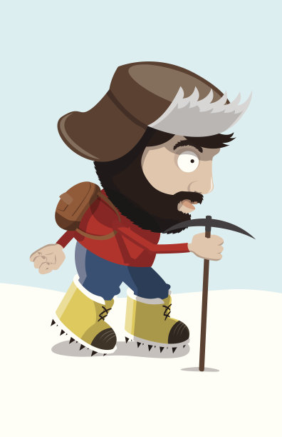 山冰上攀岩图片下载