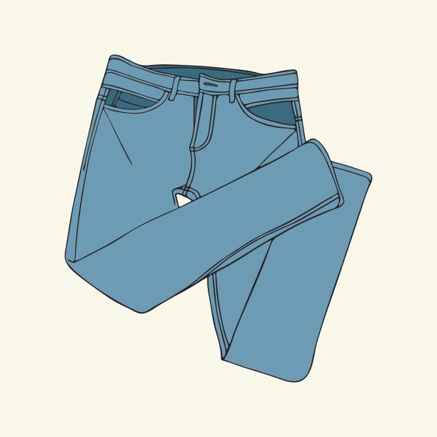 蓝色牛仔裤图片下载