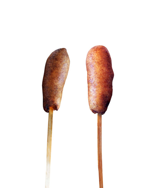 玉米狗孤立在白色图片下载