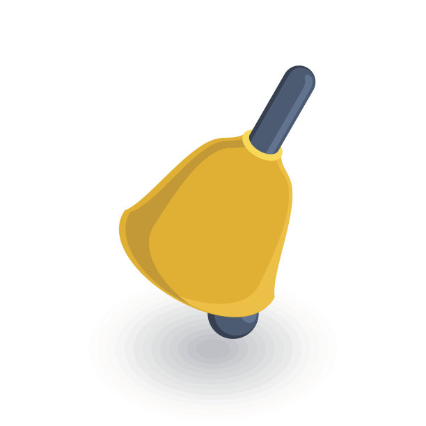 铃声等距平面图标。三维向量图片下载