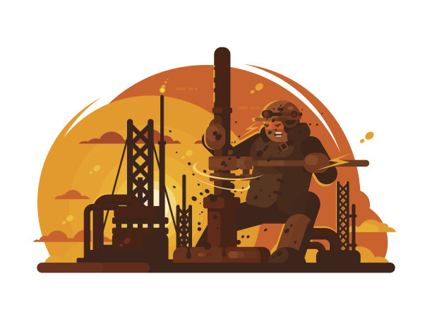 石油工人钻新井眼图片下载