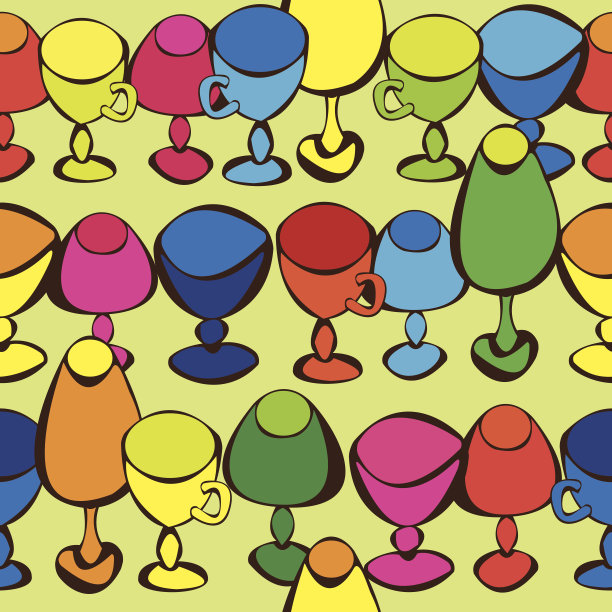 无缝图案多色眼镜图片下载