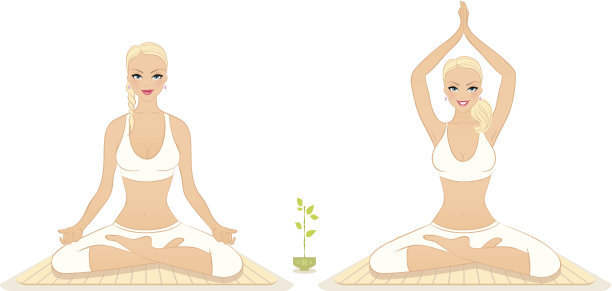美丽的女人在做瑜伽图片下载