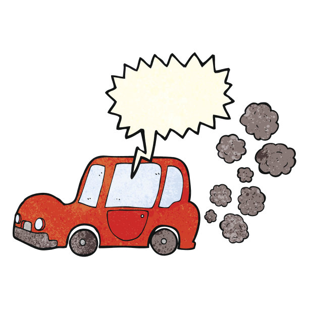 卡通汽车与语音泡泡图片下载