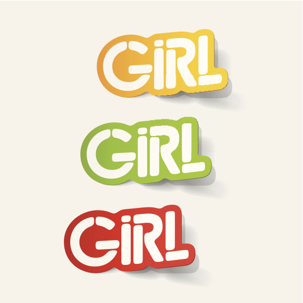 现实的设计元素:女孩图片下载