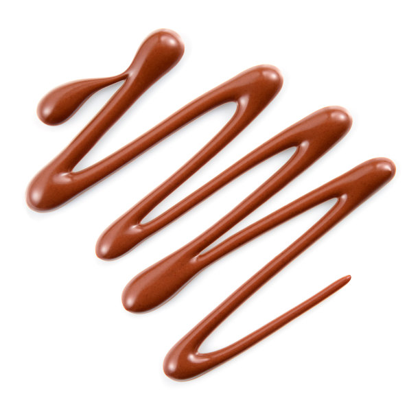 白色背景上的巧克力酱图片下载