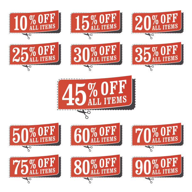 一套零售优惠券图片下载