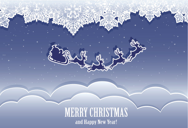 圣诞老人和鹿图片下载