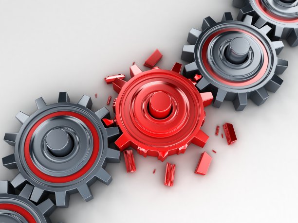红色齿轮图片下载