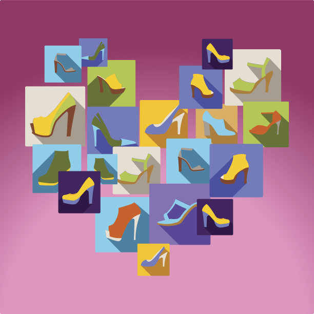 平底图标时装女鞋-插图图片下载