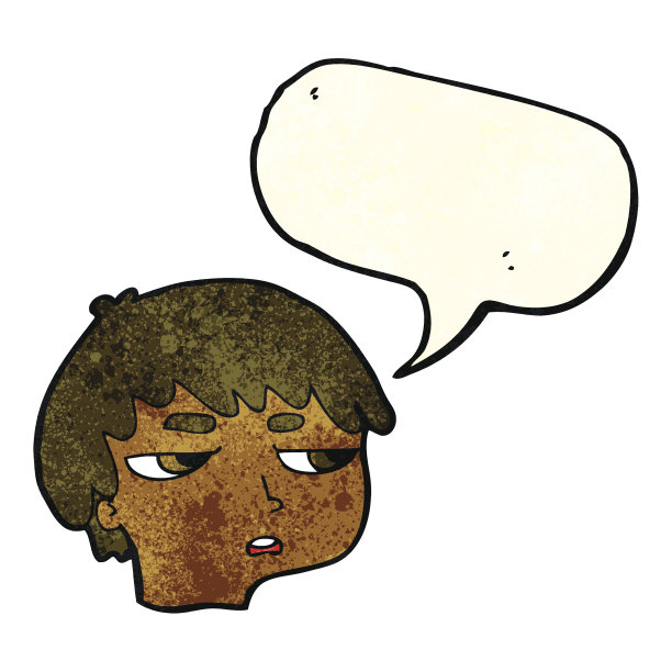 卡通惹恼了说话冒泡的男孩图片下载