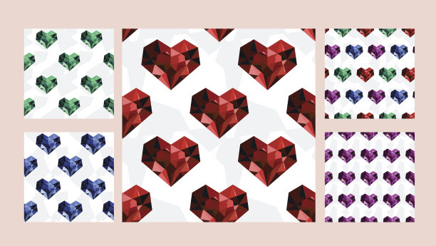 钻石的心模式素材图片