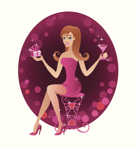 漂亮女孩在庆祝什么事情图片下载