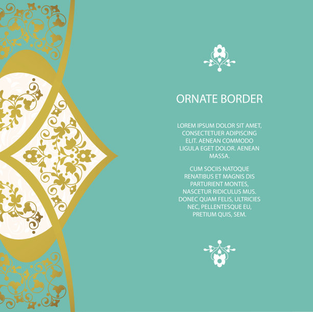 向量装饰框。设计模板的优雅元素。图片下载
