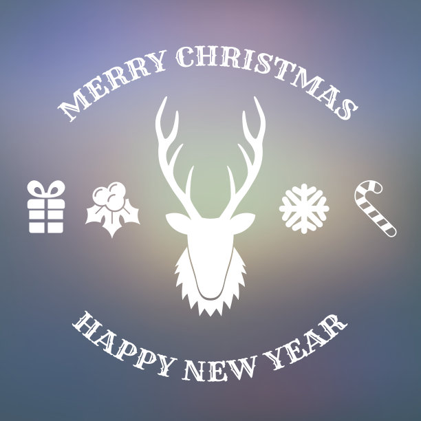 小鹿圣诞节设计图片下载