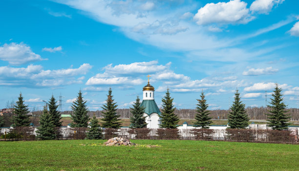 白色的教堂图片下载