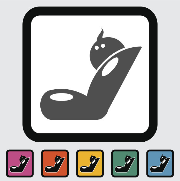 儿童汽车座椅图标。图片下载