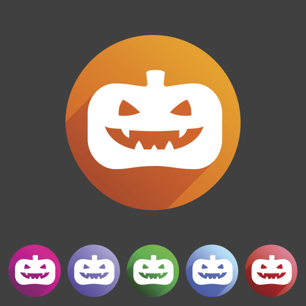 万圣节南瓜图标平网标志标志标志标签图片下载