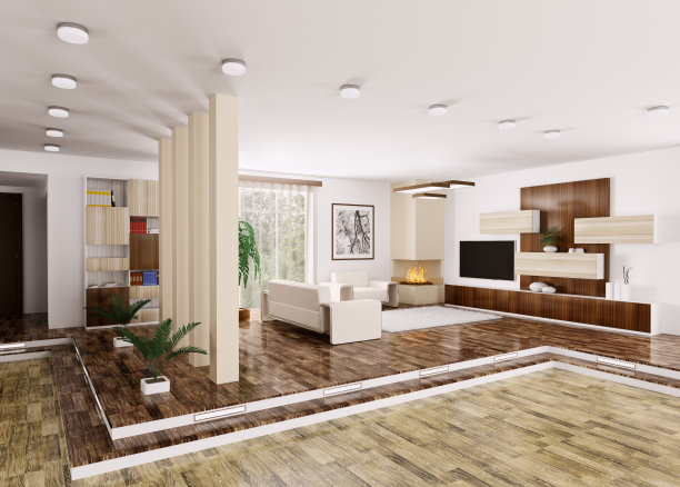 现代公寓室内3d图片下载