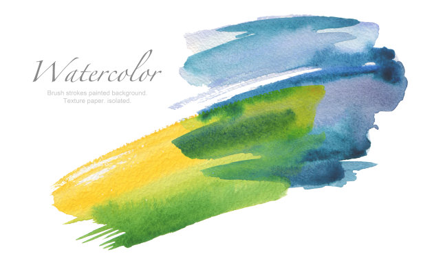 抽象水彩笔触绘制背景。纹理纸。孤立。图片下载