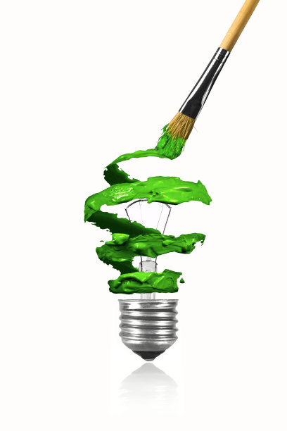 油漆刷油漆螺旋色灯泡图片下载